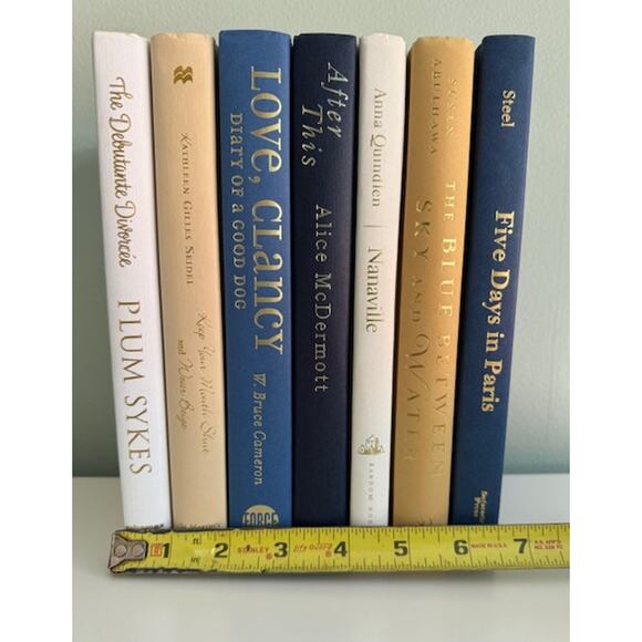 Nautical Blue Curated Collection of Decor Staging Modern Hardcover Books - Picture 3 of 5